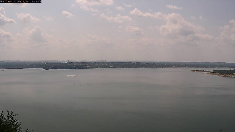 Lake Travis webcam, August 26, 2015 2:20 PM CT