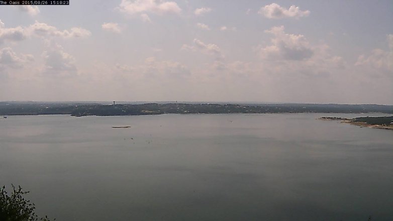 Lake Travis webcam, August 26, 2015 2:25 PM CT