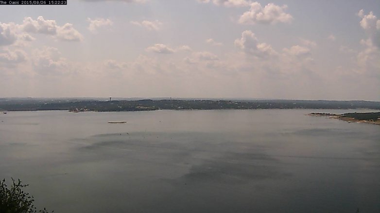 Lake Travis webcam, August 26, 2015 2:30 PM CT