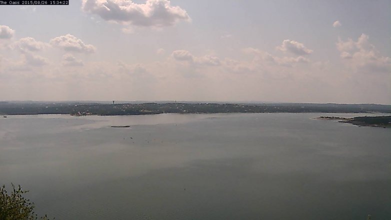 Lake Travis webcam, August 26, 2015 2:40 PM CT