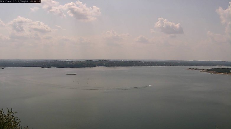 Lake Travis webcam, August 26, 2015 2:45 PM CT