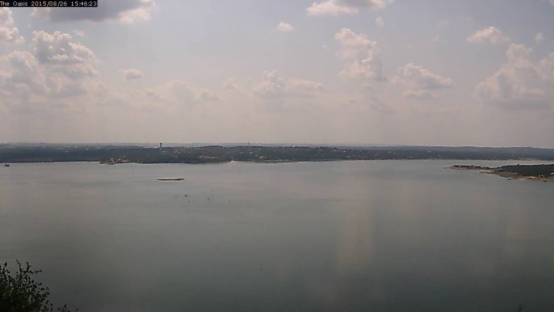 Lake Travis webcam, August 26, 2015 2:50 PM CT