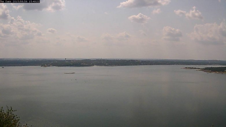 Lake Travis webcam, August 26, 2015 2:55 PM CT