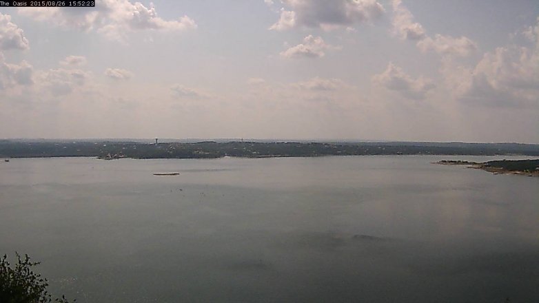 Lake Travis webcam, August 26, 2015 3:00 PM CT