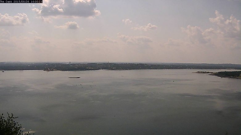 Lake Travis webcam, August 26, 2015 3:05 PM CT