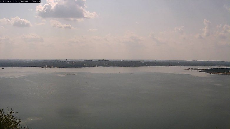 Lake Travis webcam, August 26, 2015 3:10 PM CT