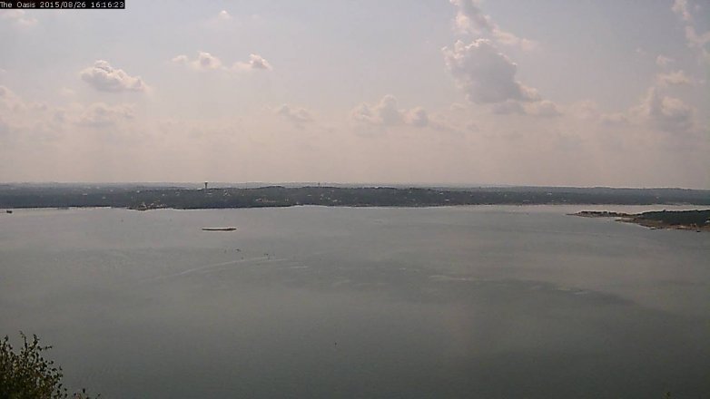 Lake Travis webcam, August 26, 2015 3:25 PM CT