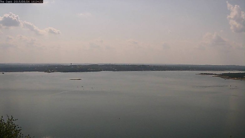 Lake Travis webcam, August 26, 2015 3:30 PM CT