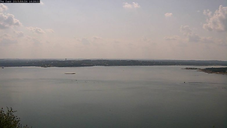 Lake Travis webcam, August 26, 2015 3:35 PM CT