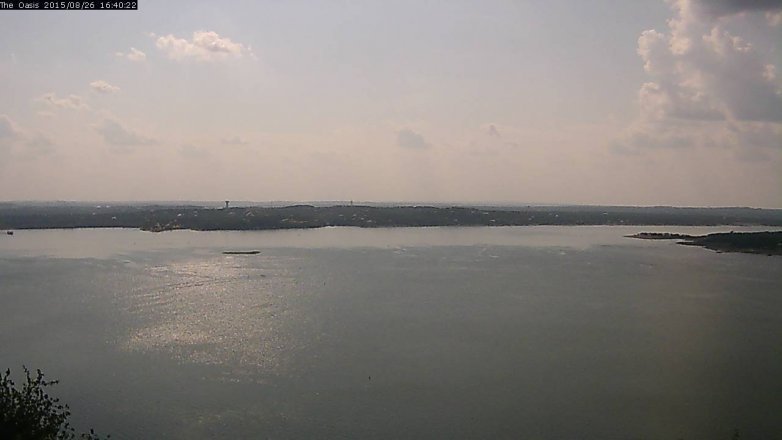 Lake Travis webcam, August 26, 2015 3:45 PM CT