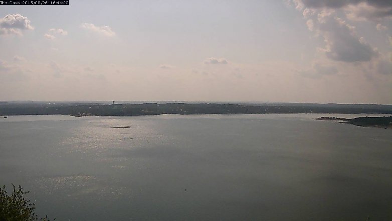 Lake Travis webcam, August 26, 2015 3:50 PM CT