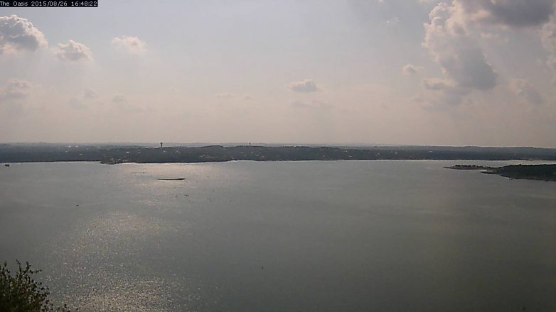 Lake Travis webcam, August 26, 2015 3:55 PM CT