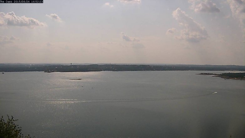 Lake Travis webcam, August 26, 2015 4:00 PM CT