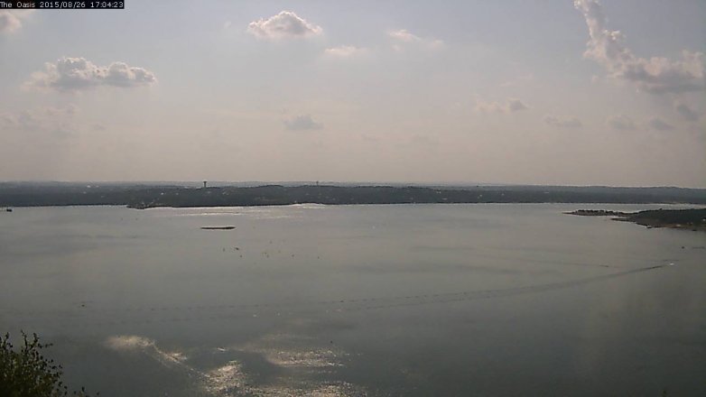 Lake Travis webcam, August 26, 2015 4:10 PM CT