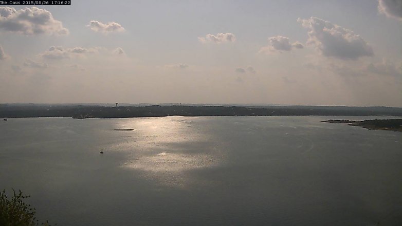 Lake Travis webcam, August 26, 2015 4:20 PM CT
