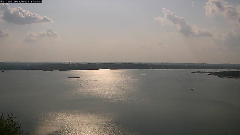 Lake Travis webcam, August 26, 2015 4:30 PM CT
