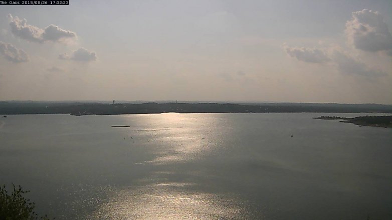 Lake Travis webcam, August 26, 2015 4:40 PM CT