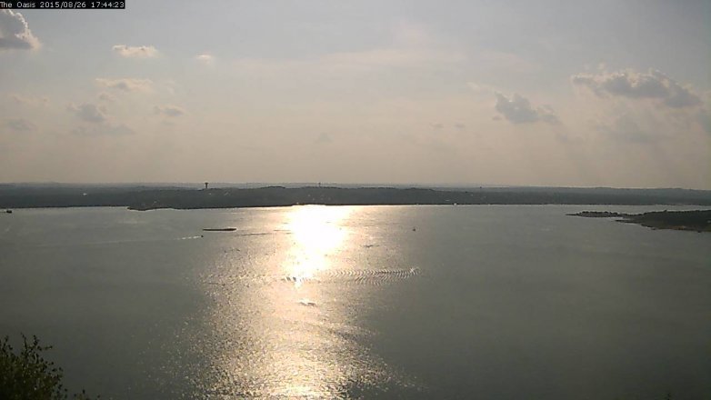 Lake Travis webcam, August 26, 2015 4:50 PM CT