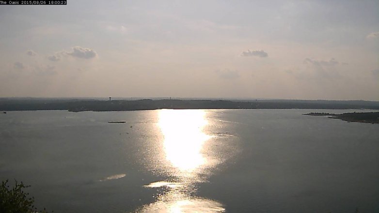 Lake Travis webcam, August 26, 2015 5:05 PM CT
