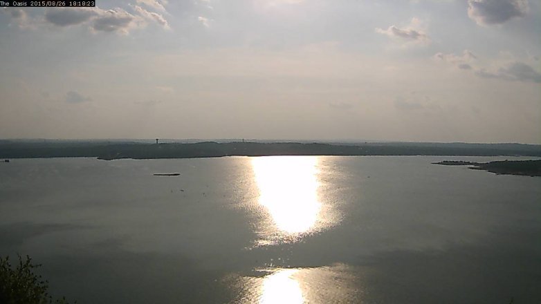 Lake Travis webcam, August 26, 2015 5:25 PM CT