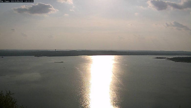 Lake Travis webcam, August 26, 2015 5:30 PM CT