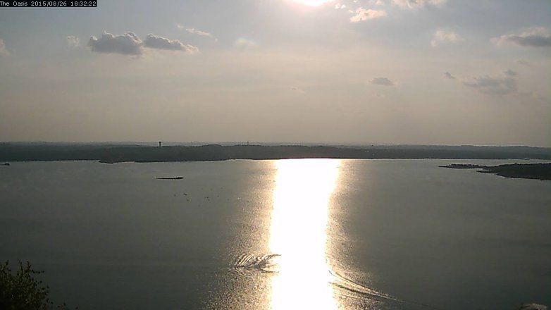 Lake Travis webcam, August 26, 2015 5:40 PM CT