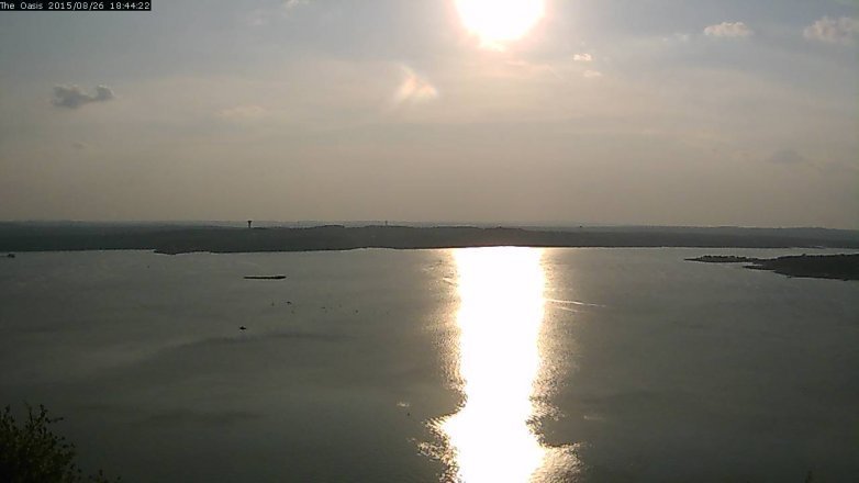Lake Travis webcam, August 26, 2015 5:50 PM CT