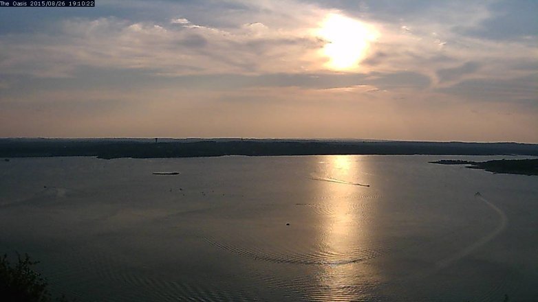 Lake Travis webcam, August 26, 2015 6:15 PM CT