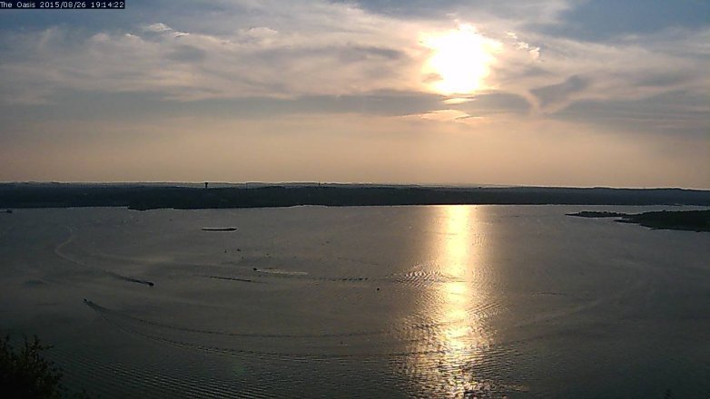 Lake Travis webcam, August 26, 2015 6:20 PM CT