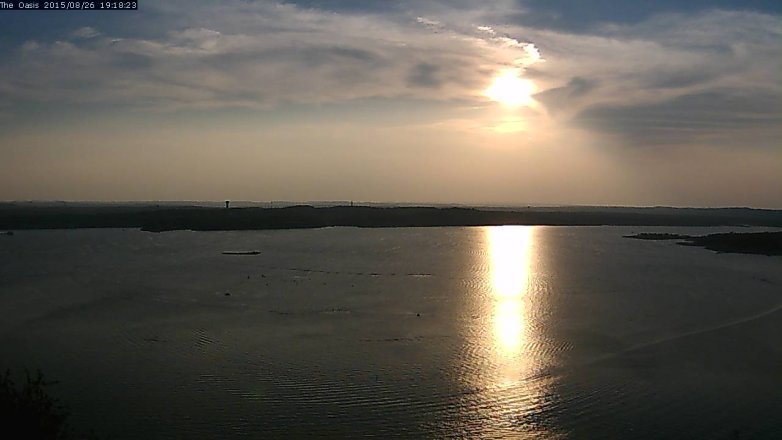 Lake Travis webcam, August 26, 2015 6:25 PM CT