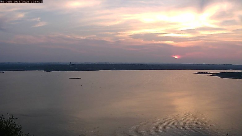 Lake Travis webcam, August 26, 2015 7:00 PM CT