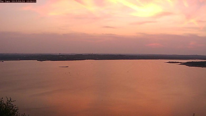 Lake Travis webcam, August 26, 2015 7:15 PM CT