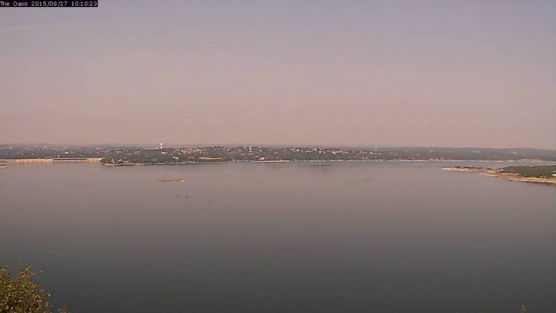 Lake Travis webcam, August 27, 2015 9:15 AM CT