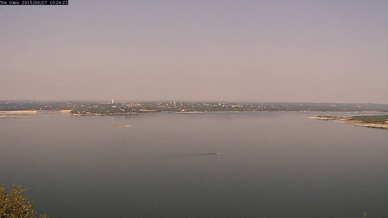 Lake Travis webcam, August 27, 2015 9:35 AM CT