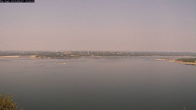 Lake Travis webcam, August 27, 2015 9:50 AM CT