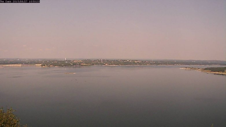 Lake Travis webcam, August 27, 2015 9:55 AM CT