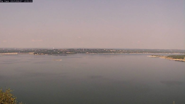 Lake Travis webcam, August 27, 2015 10:00 AM CT
