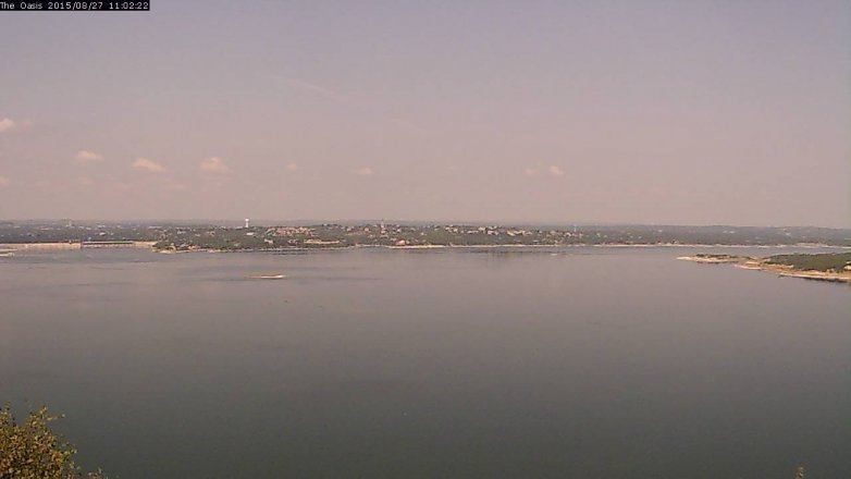 Lake Travis webcam, August 27, 2015 10:10 AM CT