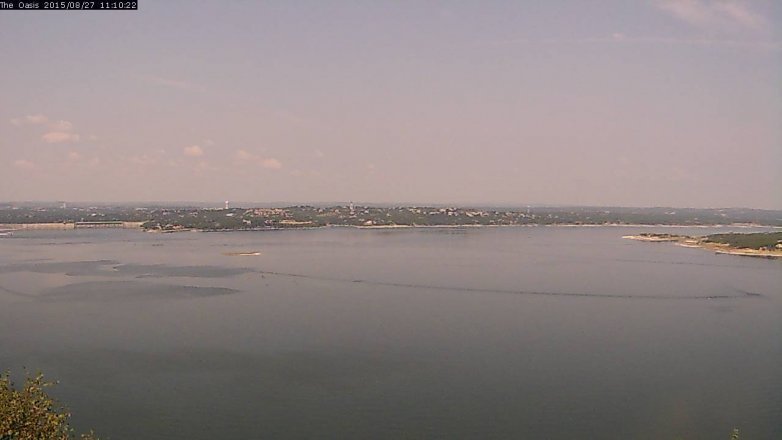 Lake Travis webcam, August 27, 2015 10:20 AM CT