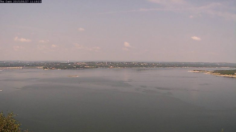 Lake Travis webcam, August 27, 2015 10:25 AM CT