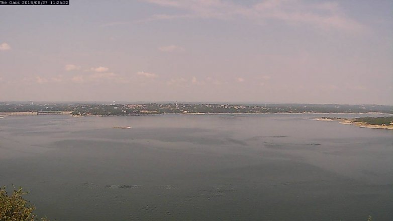 Lake Travis webcam, August 27, 2015 10:30 AM CT