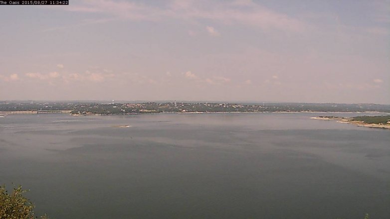 Lake Travis webcam, August 27, 2015 10:40 AM CT