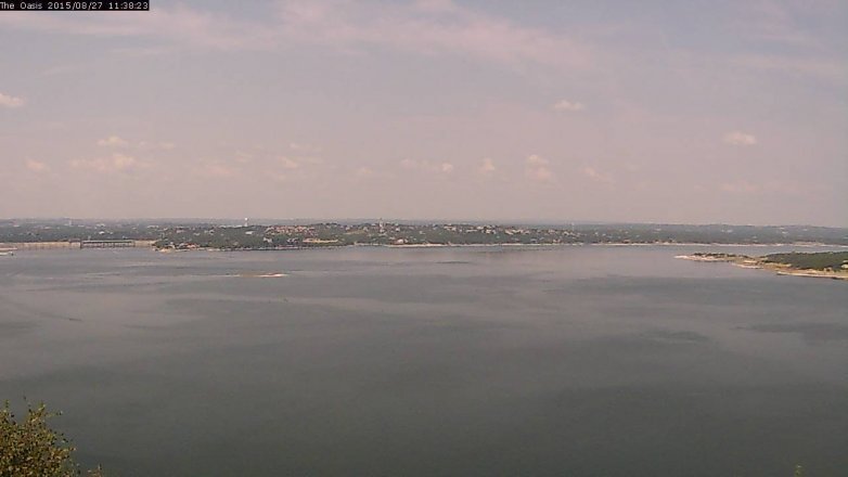 Lake Travis webcam, August 27, 2015 10:45 AM CT