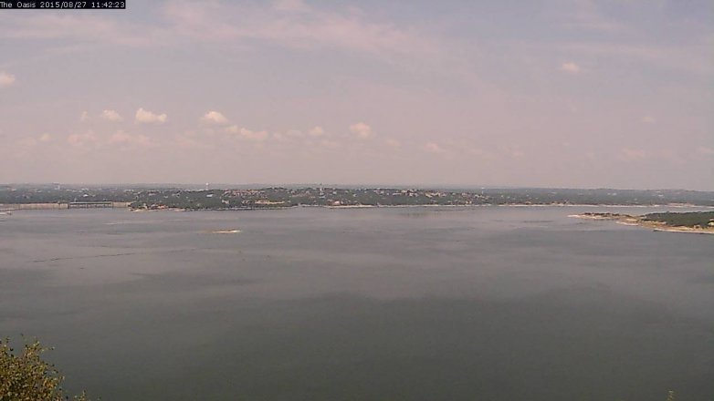 Lake Travis webcam, August 27, 2015 10:50 AM CT