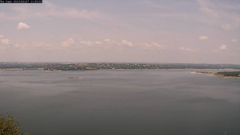 Lake Travis webcam, August 27, 2015 10:55 AM CT