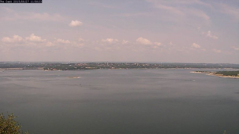 Lake Travis webcam, August 27, 2015 11:05 AM CT