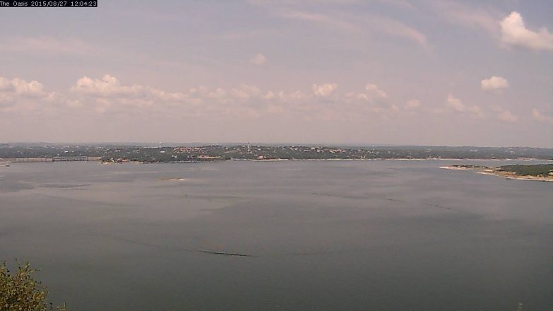 Lake Travis webcam, August 27, 2015 11:10 AM CT