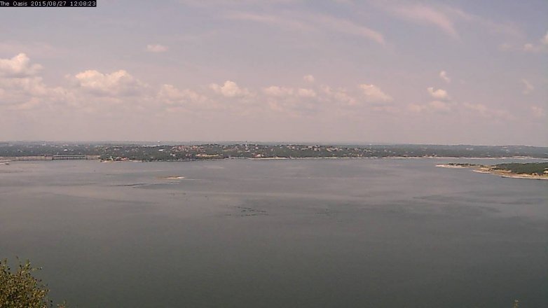 Lake Travis webcam, August 27, 2015 11:15 AM CT