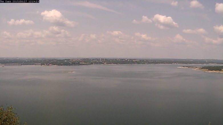 Lake Travis webcam, August 27, 2015 11:30 AM CT