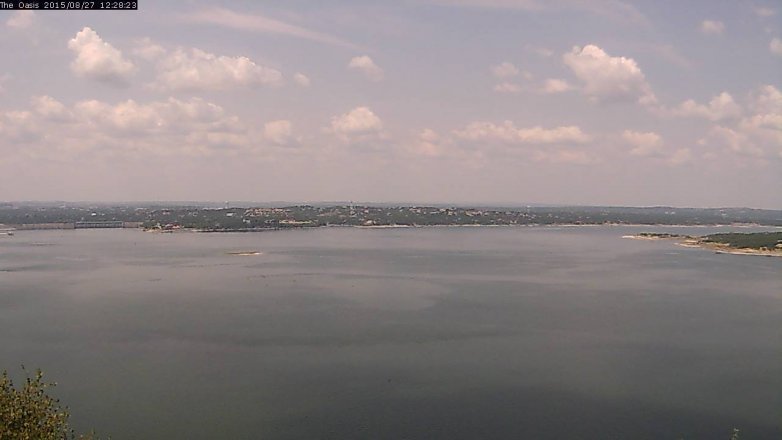 Lake Travis webcam, August 27, 2015 11:35 AM CT